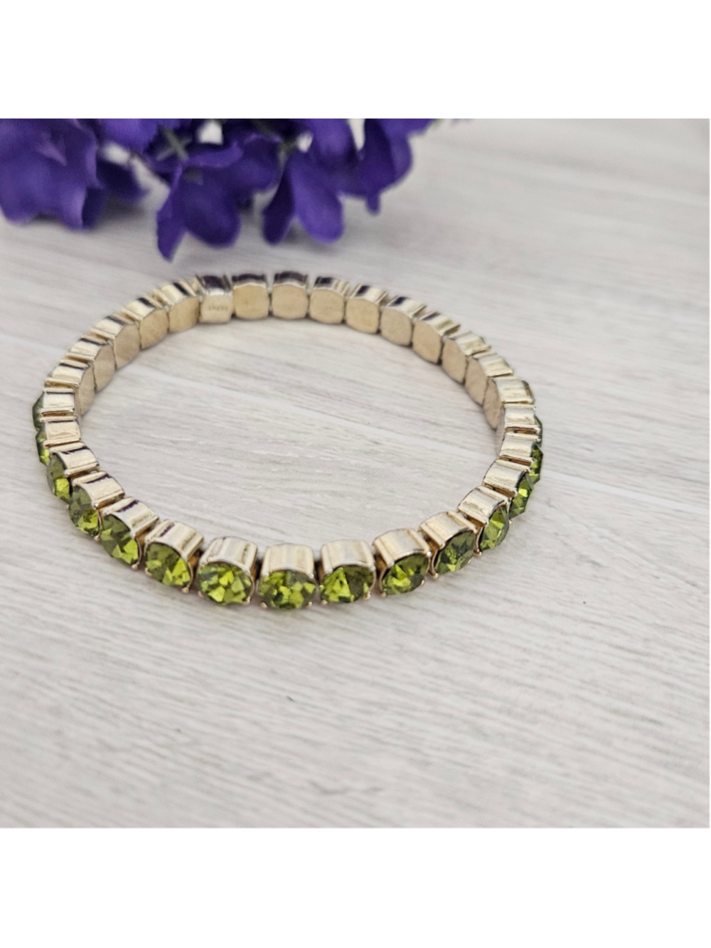 Vintage Monet Green Stretch Women's Bracelet